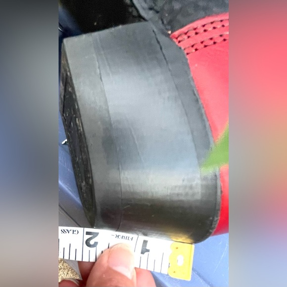 Abilene Leather Lace Up Western Packer Kiltie Boots Women’s Size 9.5 M Red Black - Picture 8 of 14